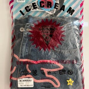 BILLIONAIRE BOYS CLUB RUNNING DOG JEANS PINK SIZE 32 MENS AUTHENTIC